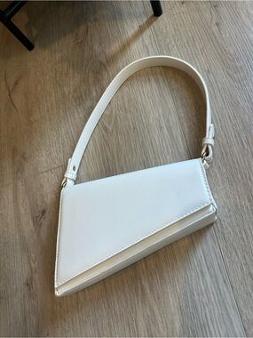 Madison West Asymmetrical Whie Bag